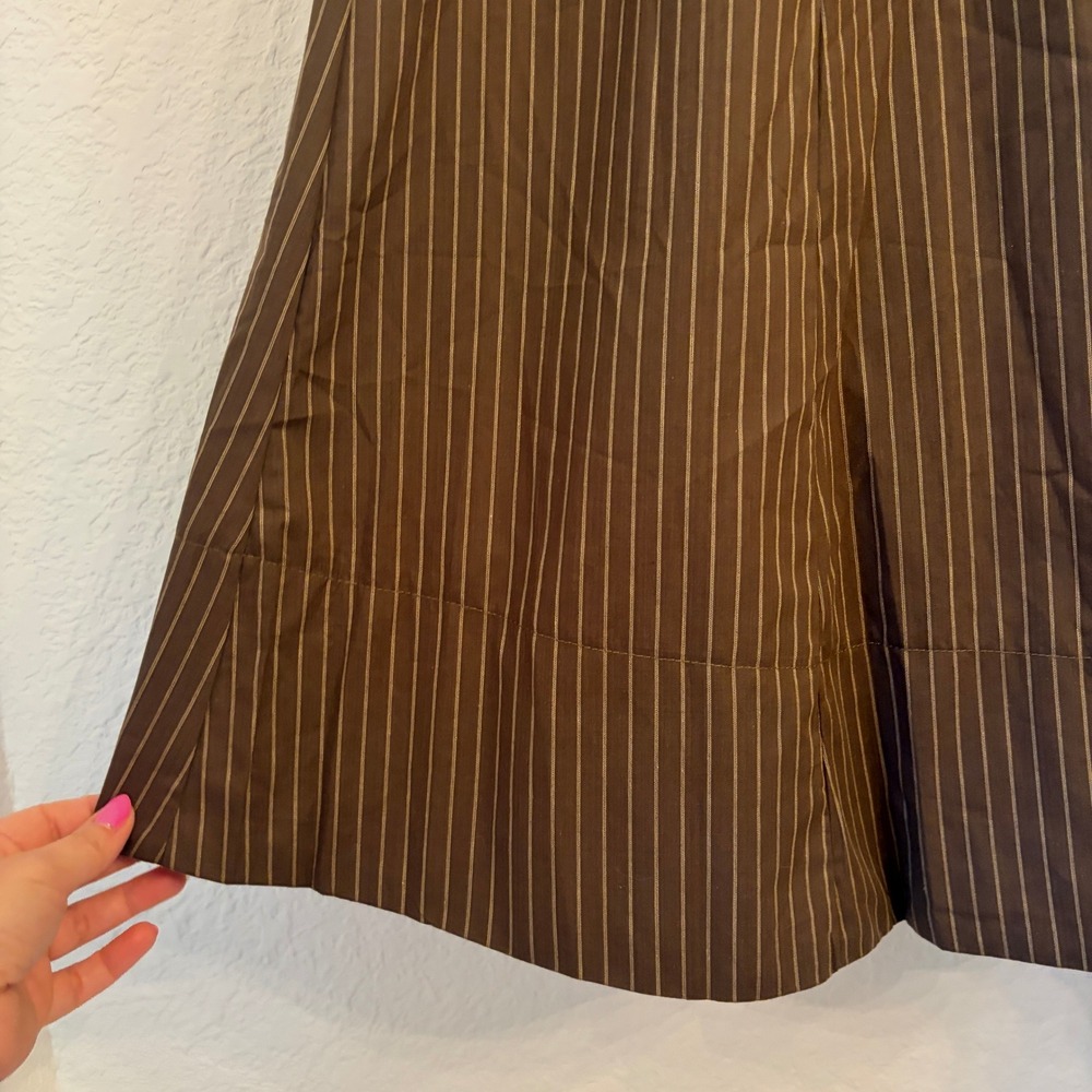 DISSH Riley Chocolate Stripe Midi Dress 4 European Summer Vacation Cotton NWT - Picture 5 of 16